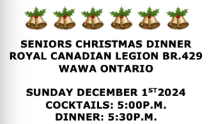 Senior's Christmas Dinner @ Royal Canadian Legion - Branch 429 "Upstairs"