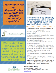 POA's & Wills @ Wawa Public Library
