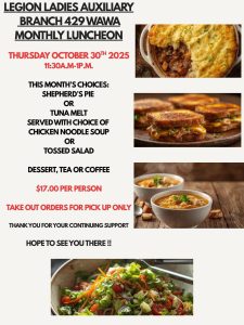 Legion Ladies Aux - October Luncheon